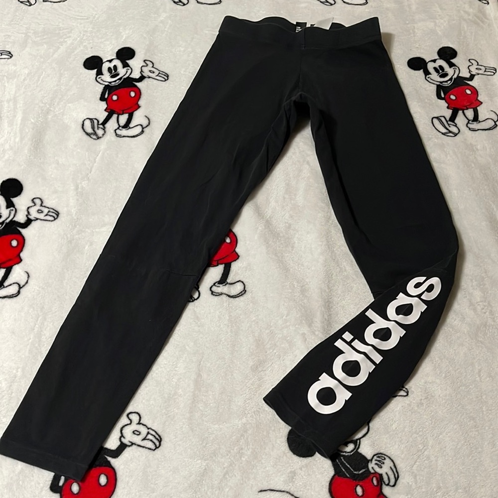 Adidas Black White logo Legging